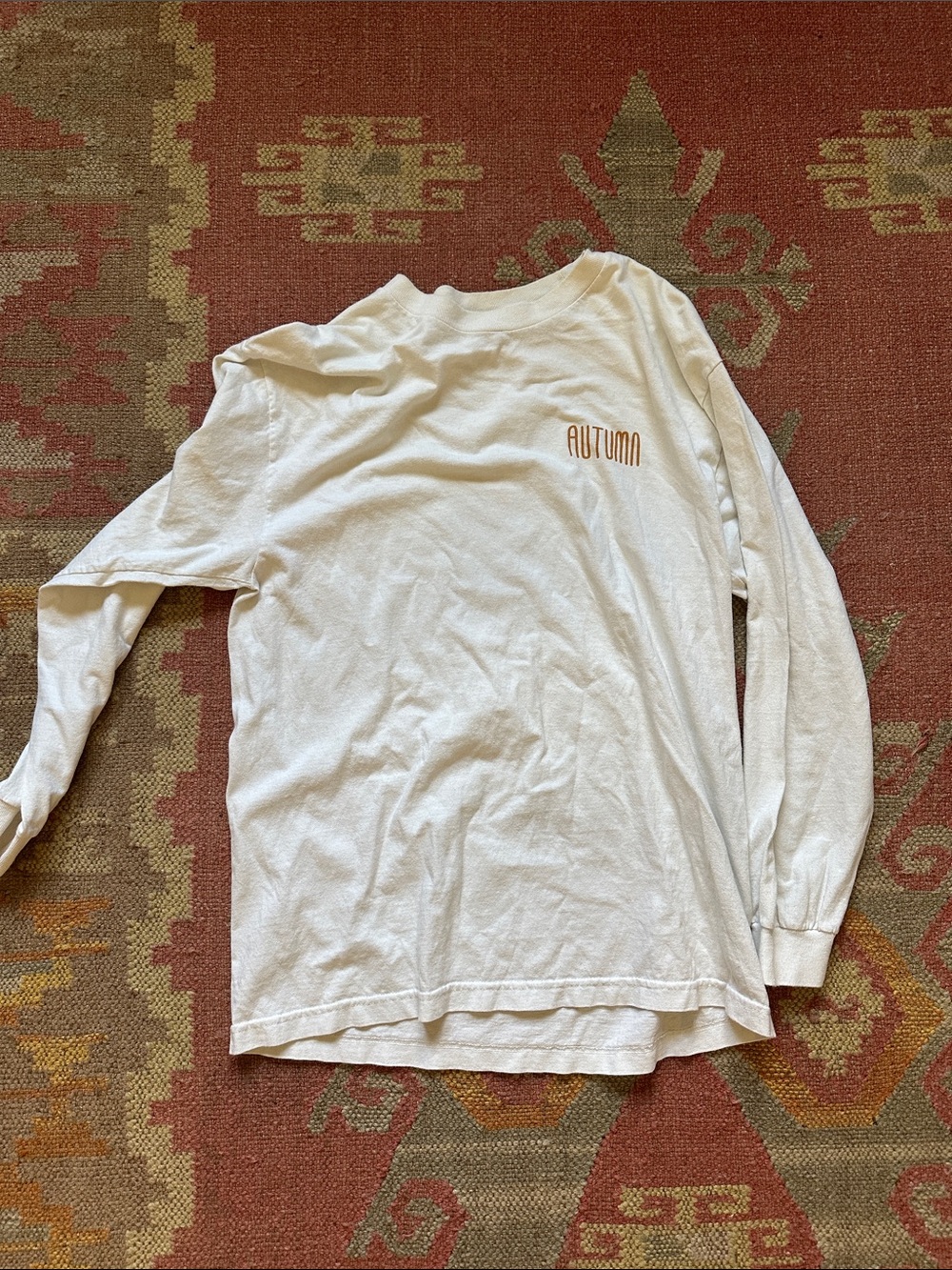 Autumn men’s Long-Sleeve Crew Neck Shirt - White
